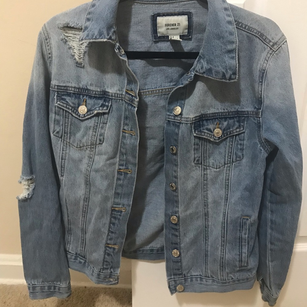 Ripped jean jacket